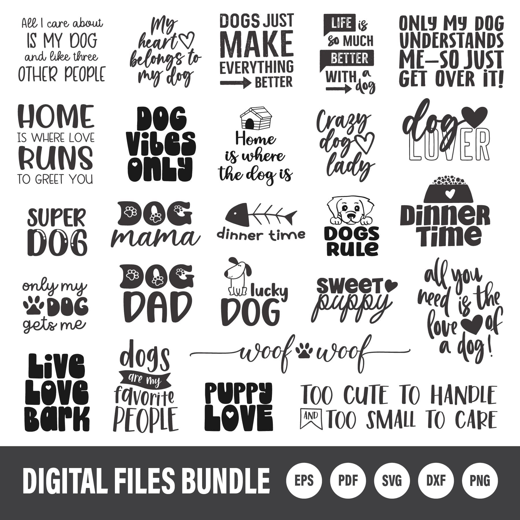 Dog Set_Vol 1 Dogs Word Art Set