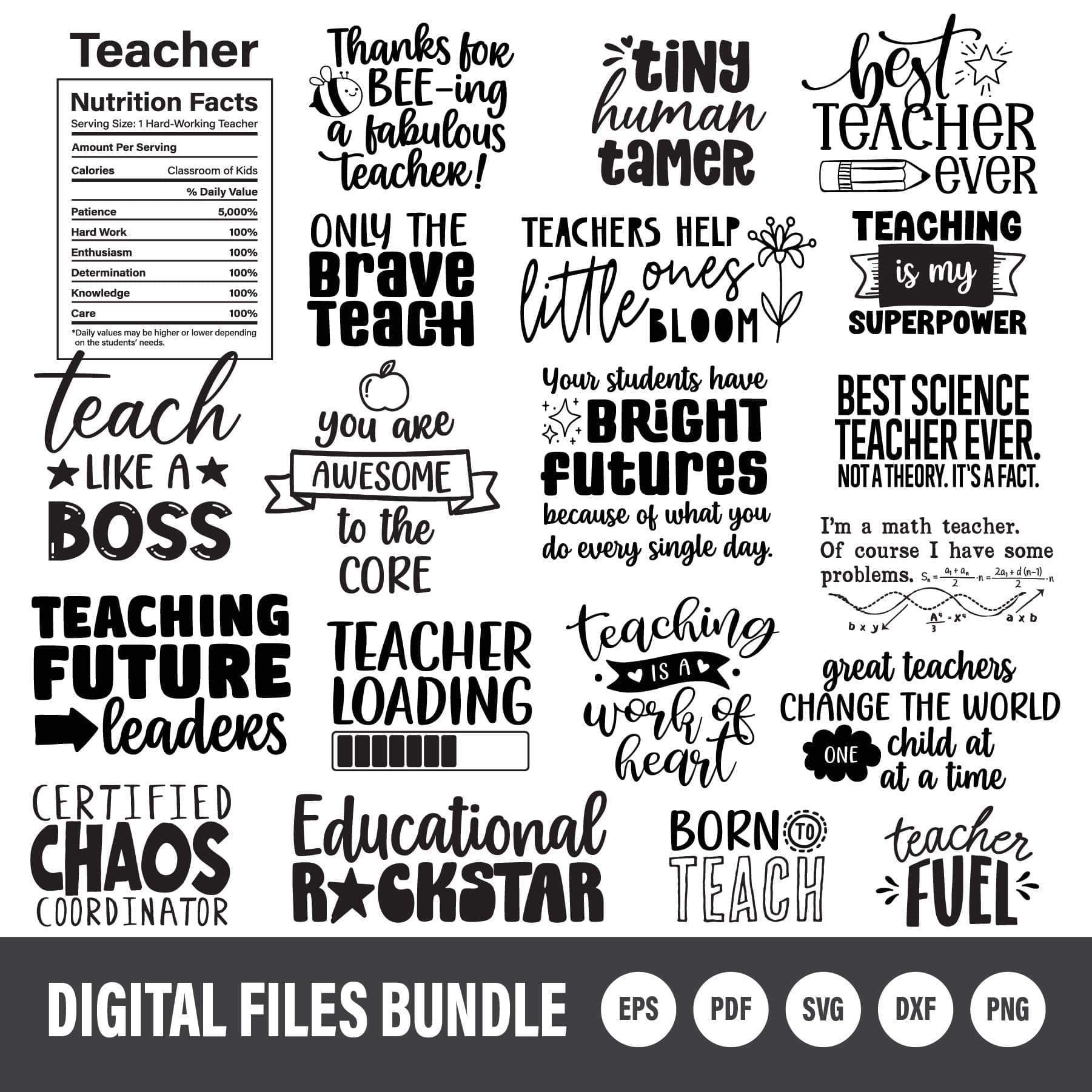 Teacher preview Teachers Word Art Set