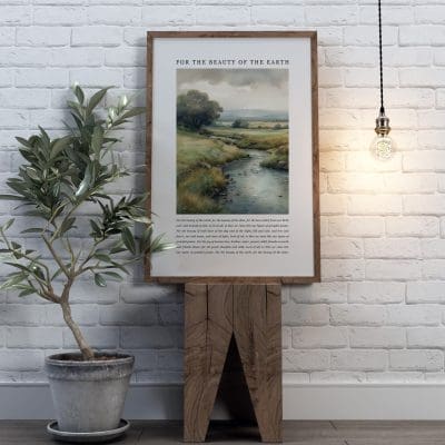 For the Beauty of the Earth Wall Art Print Mockup
