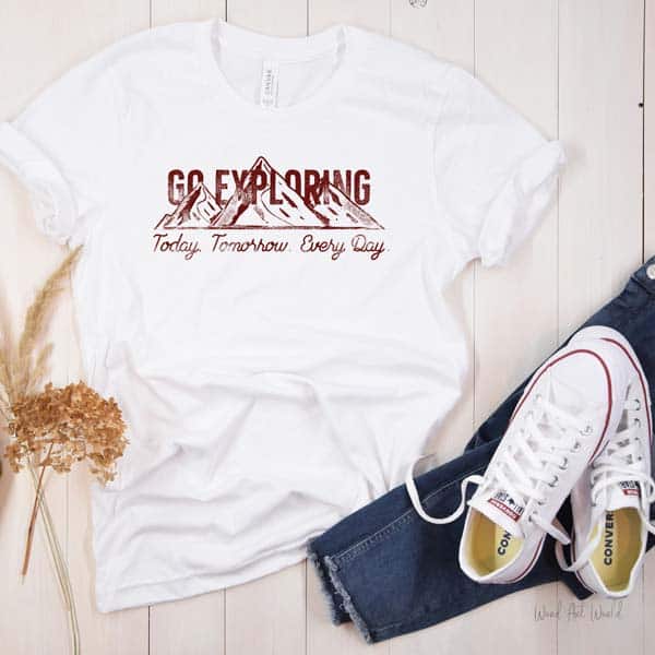 Go Exploring T-shirt Mockup