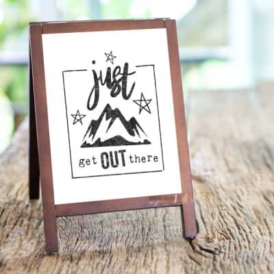 Just get out there mockup
