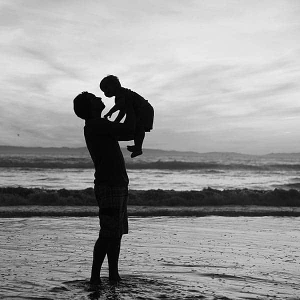 Father and Son Silhouette