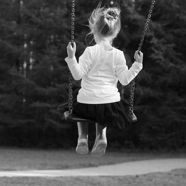 Girl on swing
