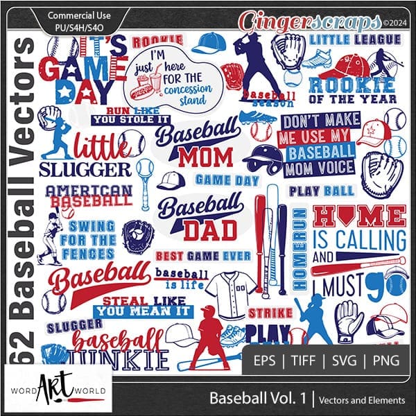 waw_Baseball_Vol 1_CU Baseball Vol 1 Vector Set