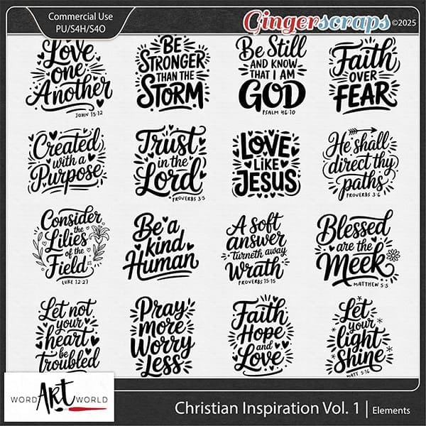 waw_Christian Inspiration_Vol 1_CU Christian Inspiration Vol 1 Quotes and Sayings Bible Verses SVG CU