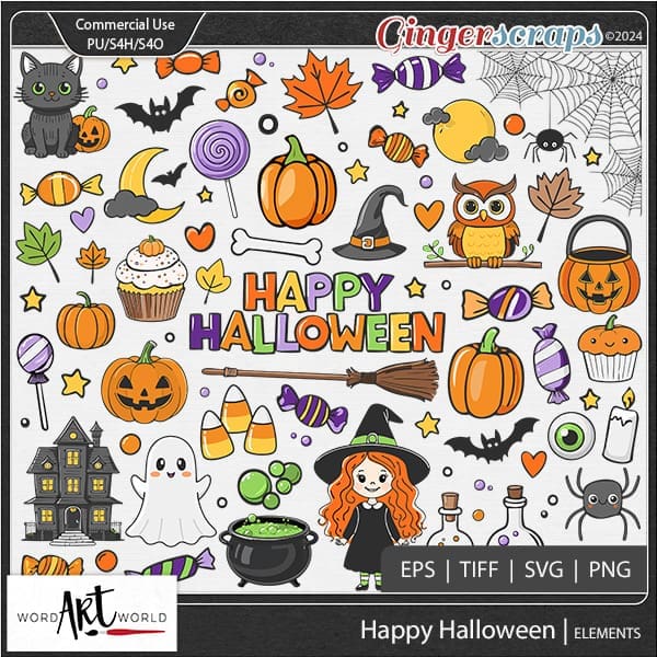 waw_Happy Hallowen_Vol 1_CU Happy Halloween Vector Set